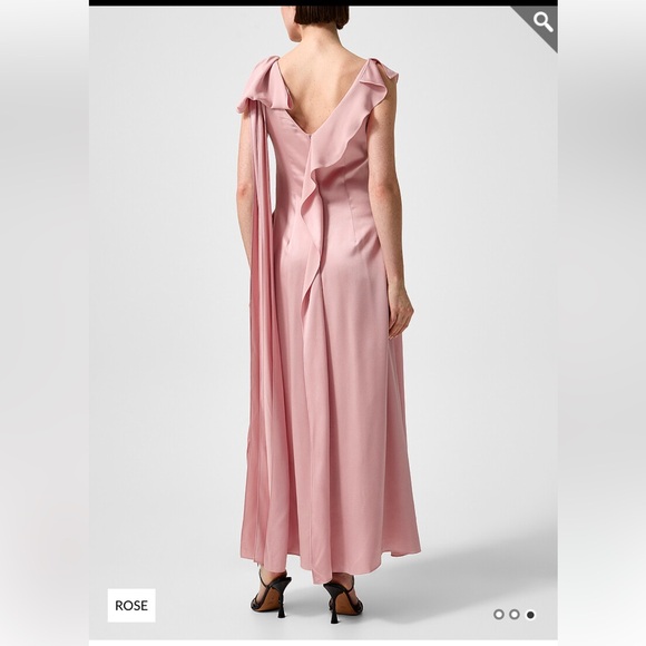 NWT-ERDEM Rose One Shoulder Dress 100 % silk value of 3700$ plus taxes - Picture 10 of 17